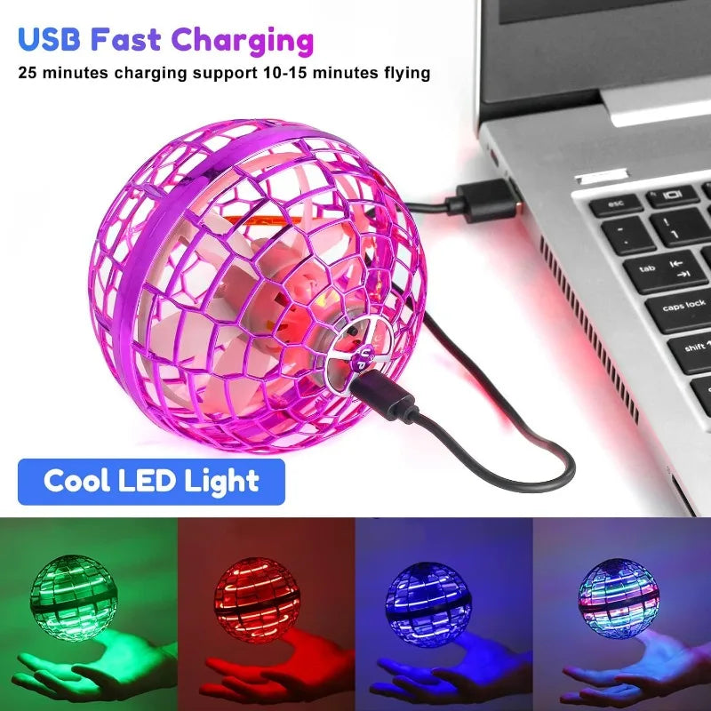 Creates beautiful galaxy-like LED trails while spinning through the air.