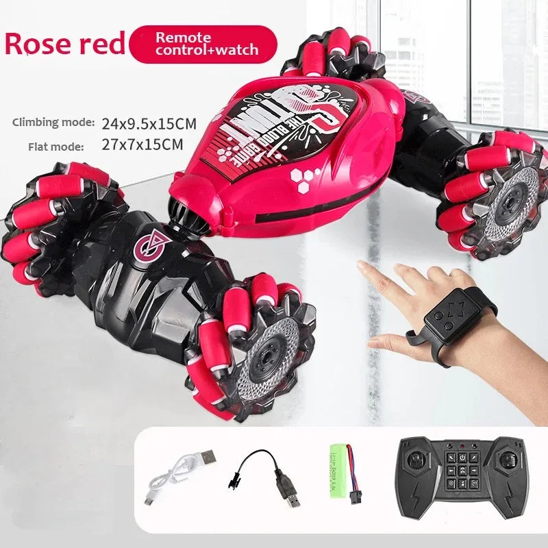 4WD RC Stunt Car with Gesture Control & LED Lights