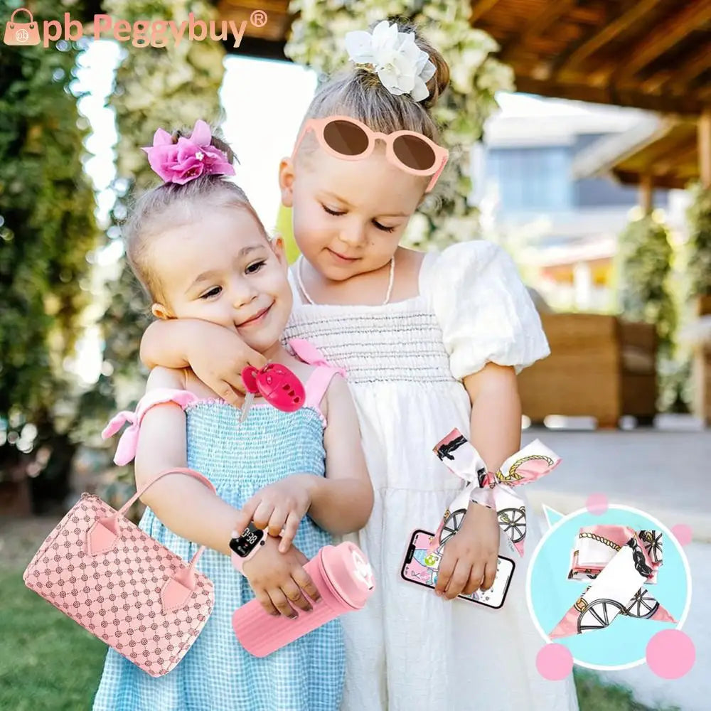 Simulation Girls Handbag Toy, 1 Box Pretend Play Phone & Wallet & Makeup Toy & Other Accessories, Birthday Gift for Girls, Kids Vanity